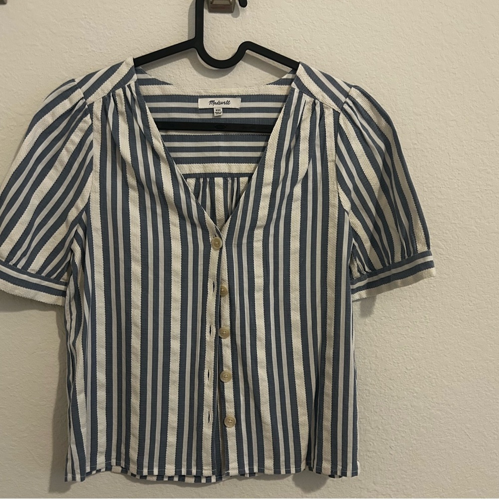 Madewell stripe blouse in XXS-